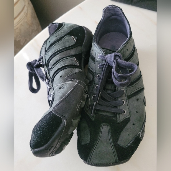 Diesel Almaty Genuine Leather Sneakers/Trainers Dark Green/Black Shoes M8/EU40.5 - Picture 9 of 16